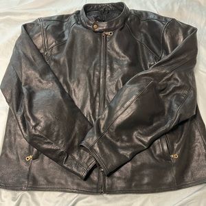 Men’s 5X bilt leather motorcycle riding jacket.